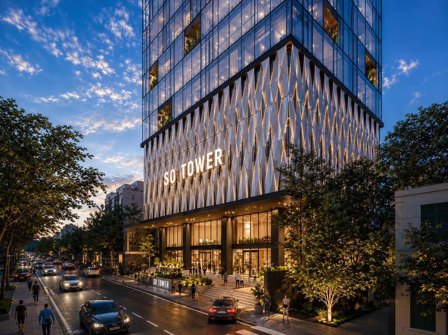Modern commercial building office headquarters