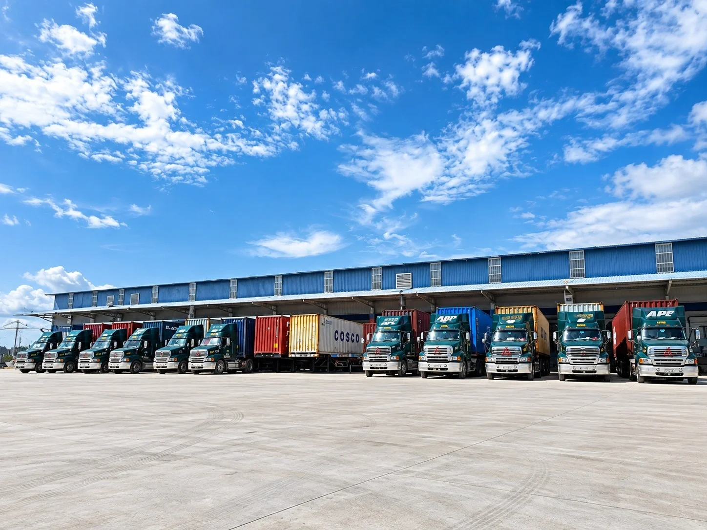 So Nguon Special Economic Zone SEZ container truck fleet and warehouse terminal